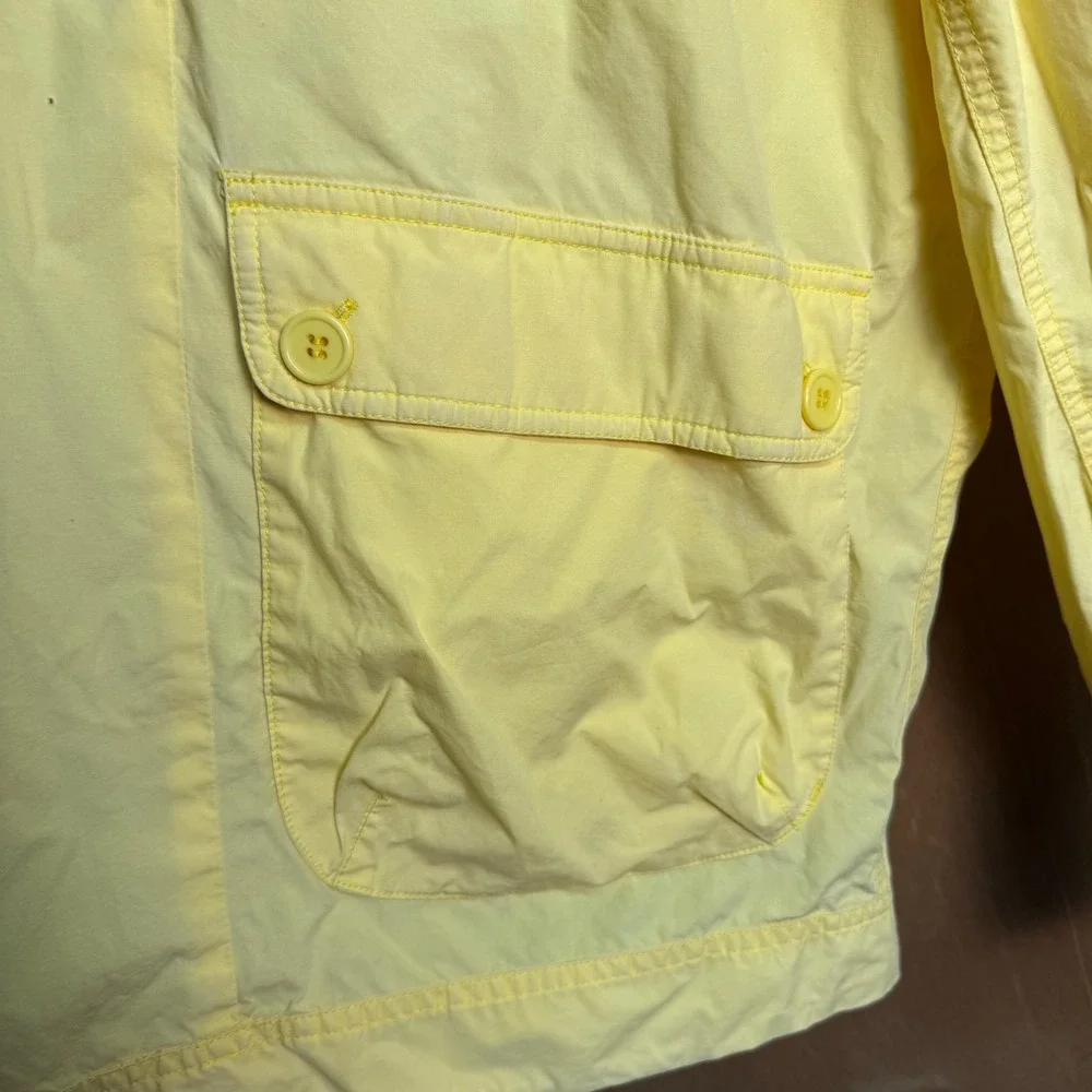 Vintage 1986 CB Sports Yellow Cotton Anorak Windbreaker Pullover Hooded Jacket L